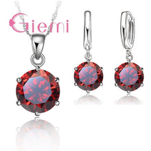 Load image into Gallery viewer, Cheapest 925 Sterling Silver Necklace Women 2019 Holiday Gift Wedding Jewelry 6 Claw Cubic Zircon Pendant Engagement