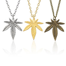 Load image into Gallery viewer, Dropshipping Fashion Maple Leaf Necklace Hemp Leaf Pendant Charm Chain NeckLace For Women Men Gifls Jewelry Accessories