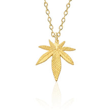 Load image into Gallery viewer, Dropshipping Fashion Maple Leaf Necklace Hemp Leaf Pendant Charm Chain NeckLace For Women Men Gifls Jewelry Accessories