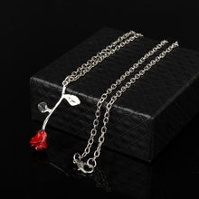 Load image into Gallery viewer, MQCHUN 3D Rose Necklace Personalized Custom Charm Necklace Final Rose Flower Beauty and the Beast Jewelry Women Girls Party Gift