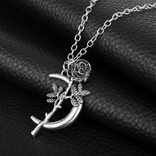 Load image into Gallery viewer, MQCHUN 3D Rose Necklace Personalized Custom Charm Necklace Final Rose Flower Beauty and the Beast Jewelry Women Girls Party Gift