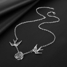 Load image into Gallery viewer, MQCHUN 3D Rose Necklace Personalized Custom Charm Necklace Final Rose Flower Beauty and the Beast Jewelry Women Girls Party Gift