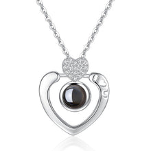 Load image into Gallery viewer, Rose Gold 100 Languages I Love You Projection Pendant Necklace for women Jewelry Love Memory Wedding Necklace Valentine's Day