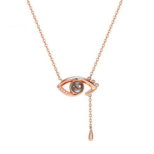 Load image into Gallery viewer, Rose Gold 100 Languages I Love You Projection Pendant Necklace for women Jewelry Love Memory Wedding Necklace Valentine's Day