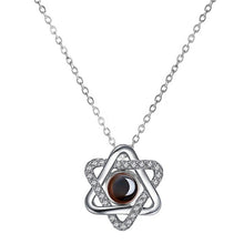 Load image into Gallery viewer, Rose Gold 100 Languages I Love You Projection Pendant Necklace for women Jewelry Love Memory Wedding Necklace Valentine's Day