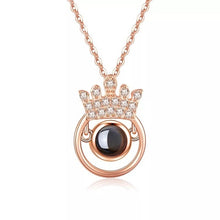 Load image into Gallery viewer, Rose Gold 100 Languages I Love You Projection Pendant Necklace for women Jewelry Love Memory Wedding Necklace Valentine's Day