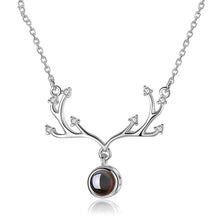 Load image into Gallery viewer, Rose Gold 100 Languages I Love You Projection Pendant Necklace for women Jewelry Love Memory Wedding Necklace Valentine's Day