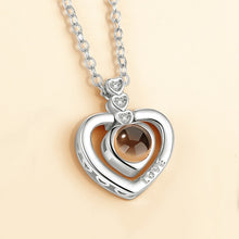 Load image into Gallery viewer, Rose Gold 100 Languages I Love You Projection Pendant Necklace for women Jewelry Love Memory Wedding Necklace Valentine's Day