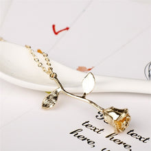 Load image into Gallery viewer, MQCHUN 3D Rose Necklace Personalized Custom Charm Necklace Final Rose Flower Beauty and the Beast Jewelry Women Girls Party Gift